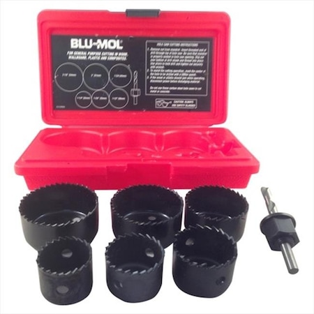 Disston Disston 6561 Blu-Mol Carbon Steel Hole Saw Kit; 7 Pieces 6561